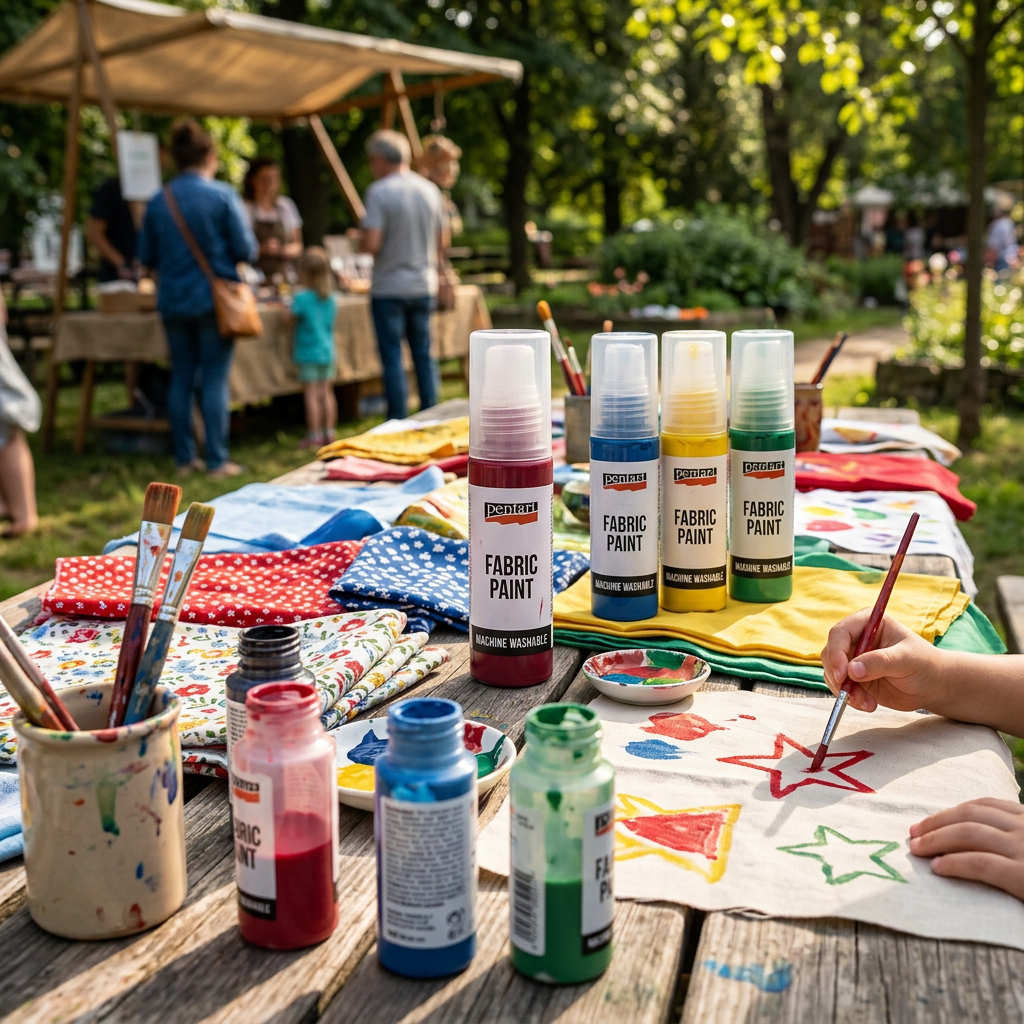 Barva na světlý a tmavý textil PENTART 20 ml ČERVENÁ