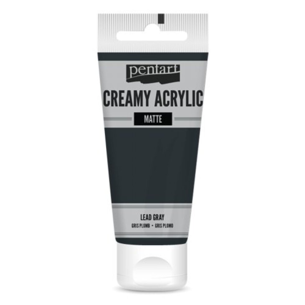 Krémová akrylová barva matná PENTART 60 ml ČERNÁ