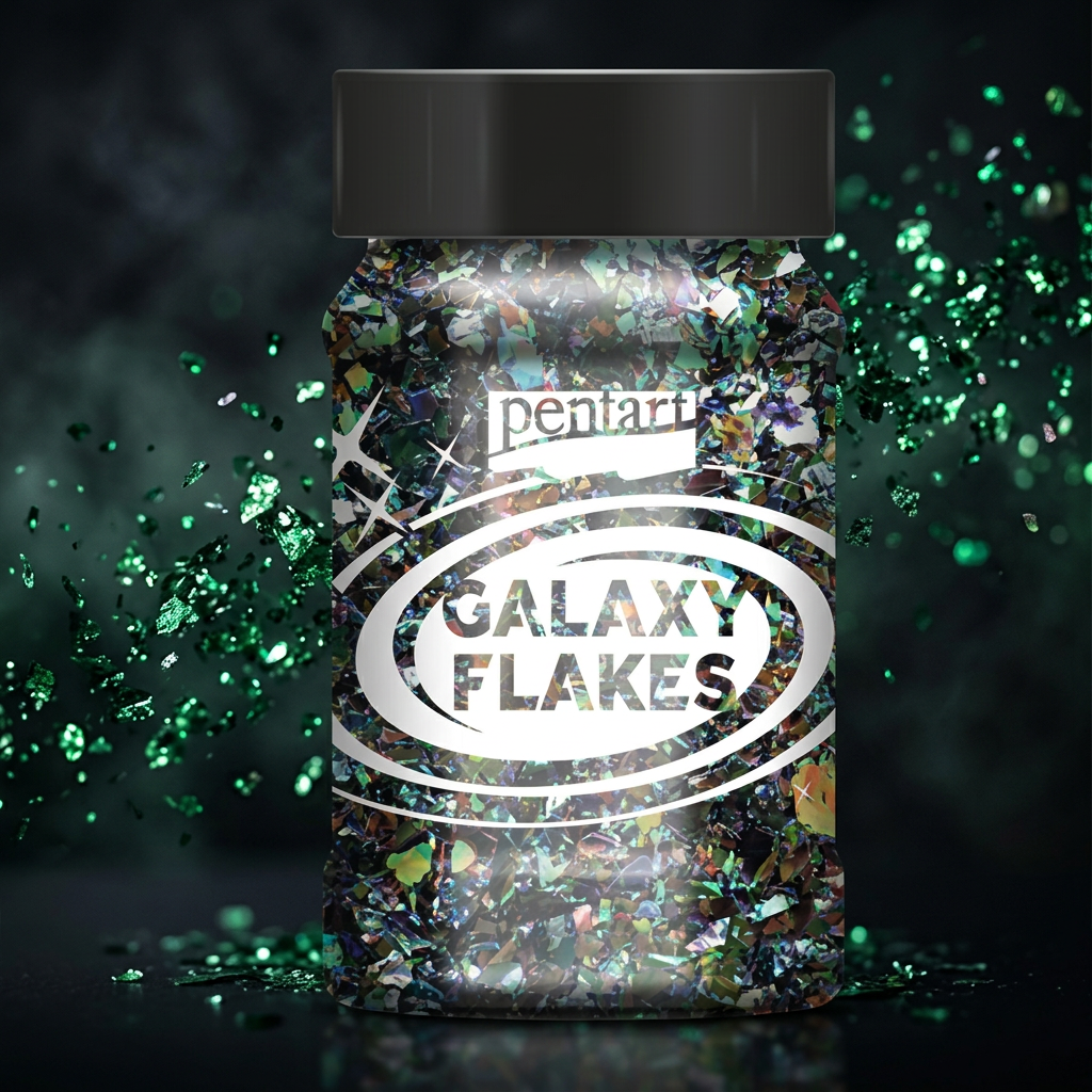 Galaxy vločky PENTART 15 g SATURN ZELENÁ