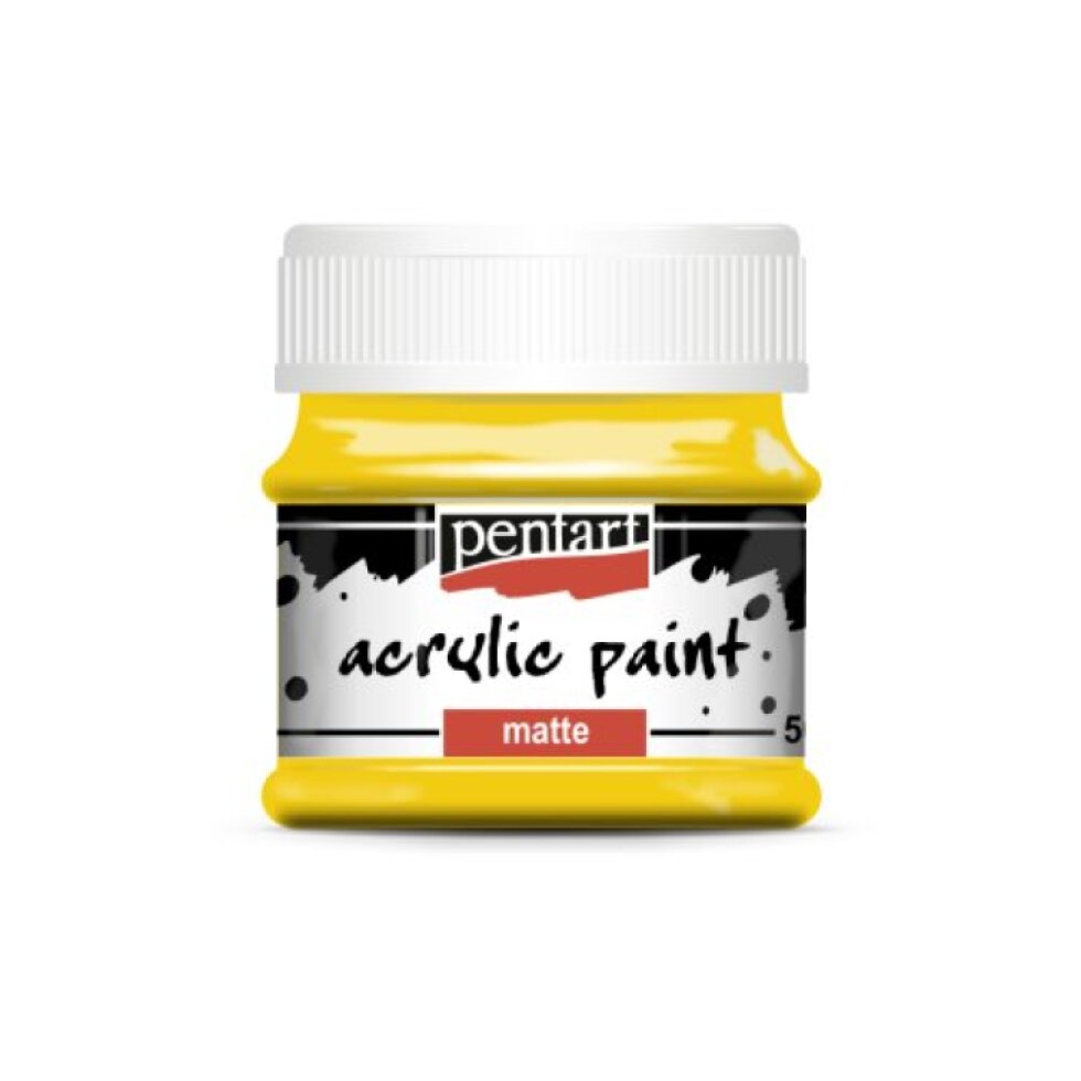 Akrylová barva matná PENTART 50 ml SLUNEČNÍ ŽLUTÁ