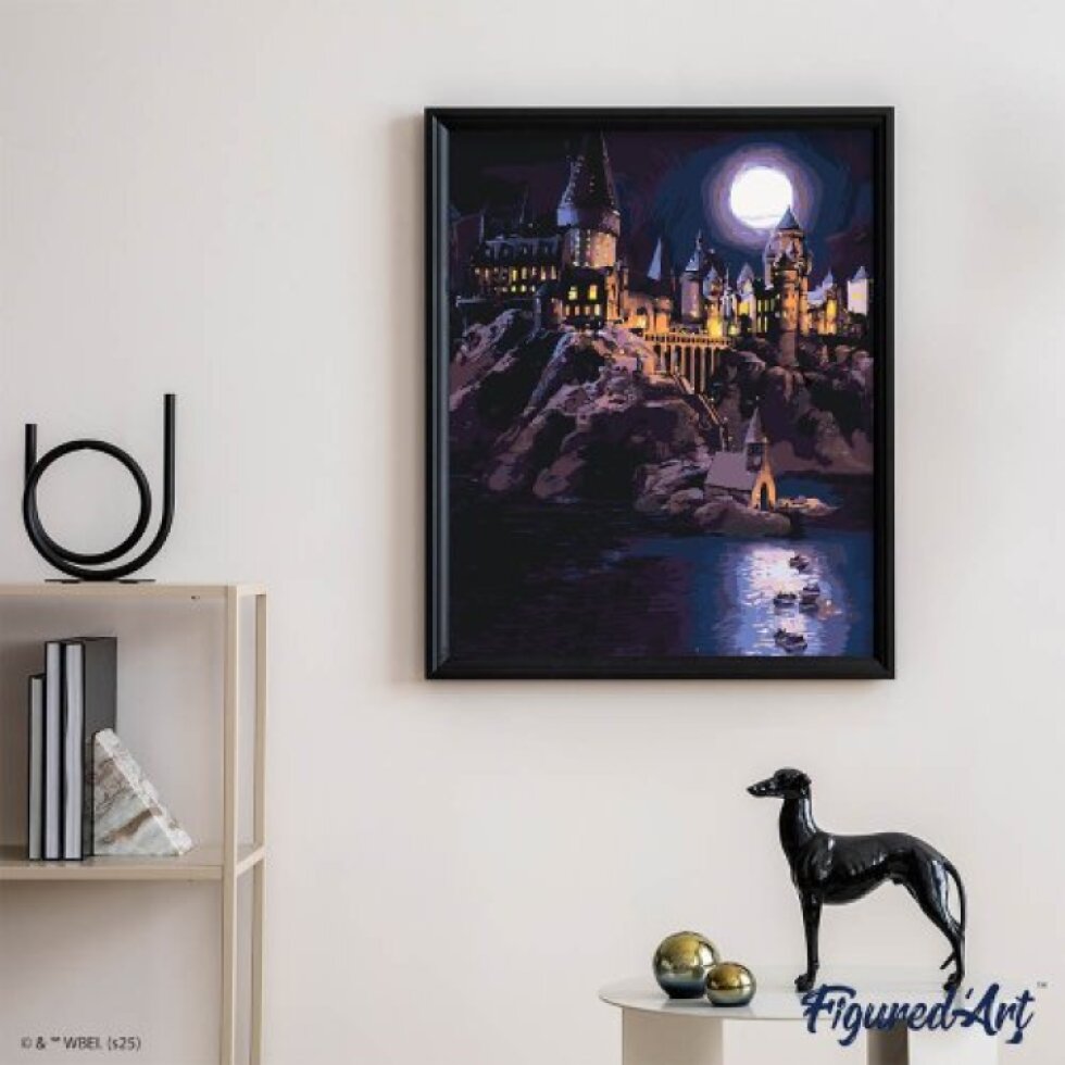 Malování podle čísel - HARRY POTTER - BRADAVICKÝ HRAD V NOCI 40 x 50 cm bez rámu