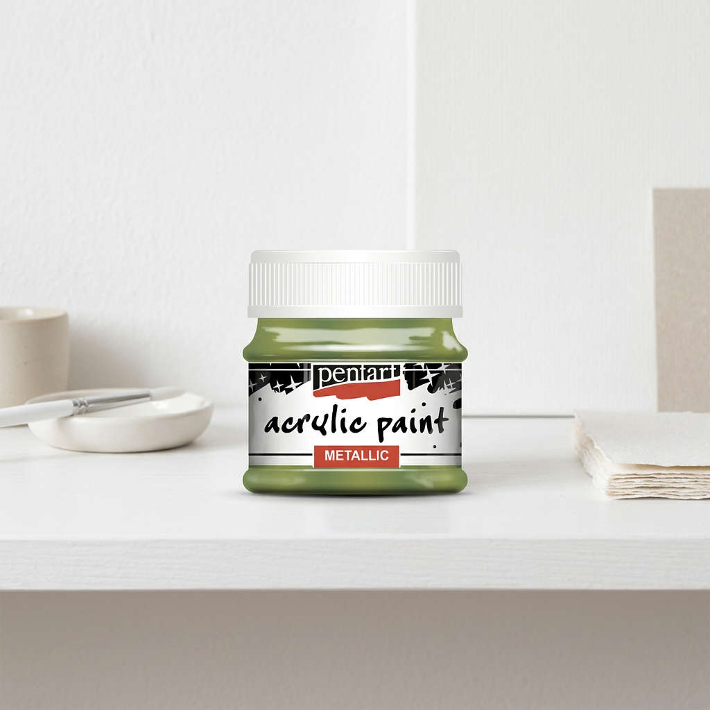 Akrylová barva metalická PENTART 50 ml ZELENÁ