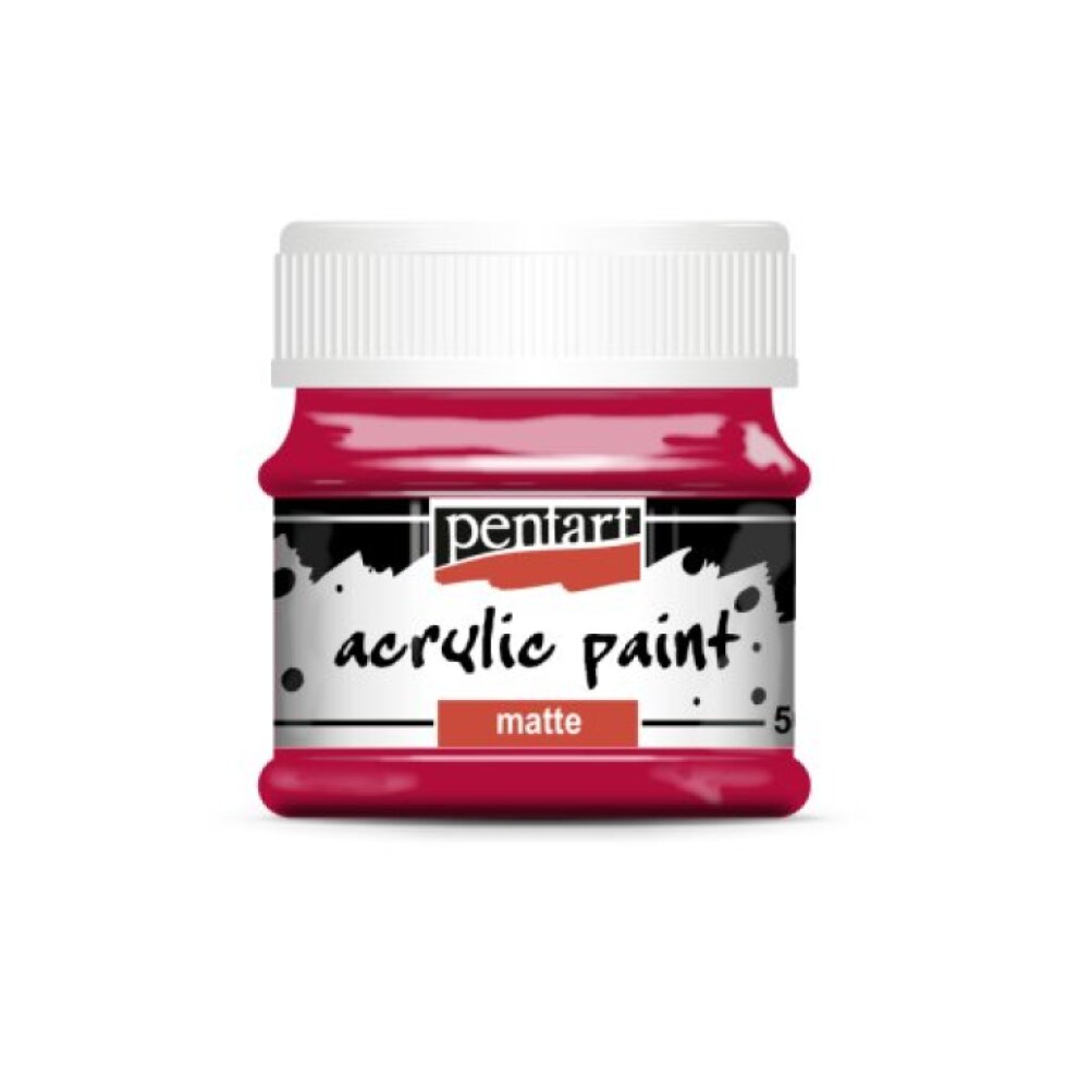Akrylová barva matná PENTART 50 ml KARMÍNOVÁ