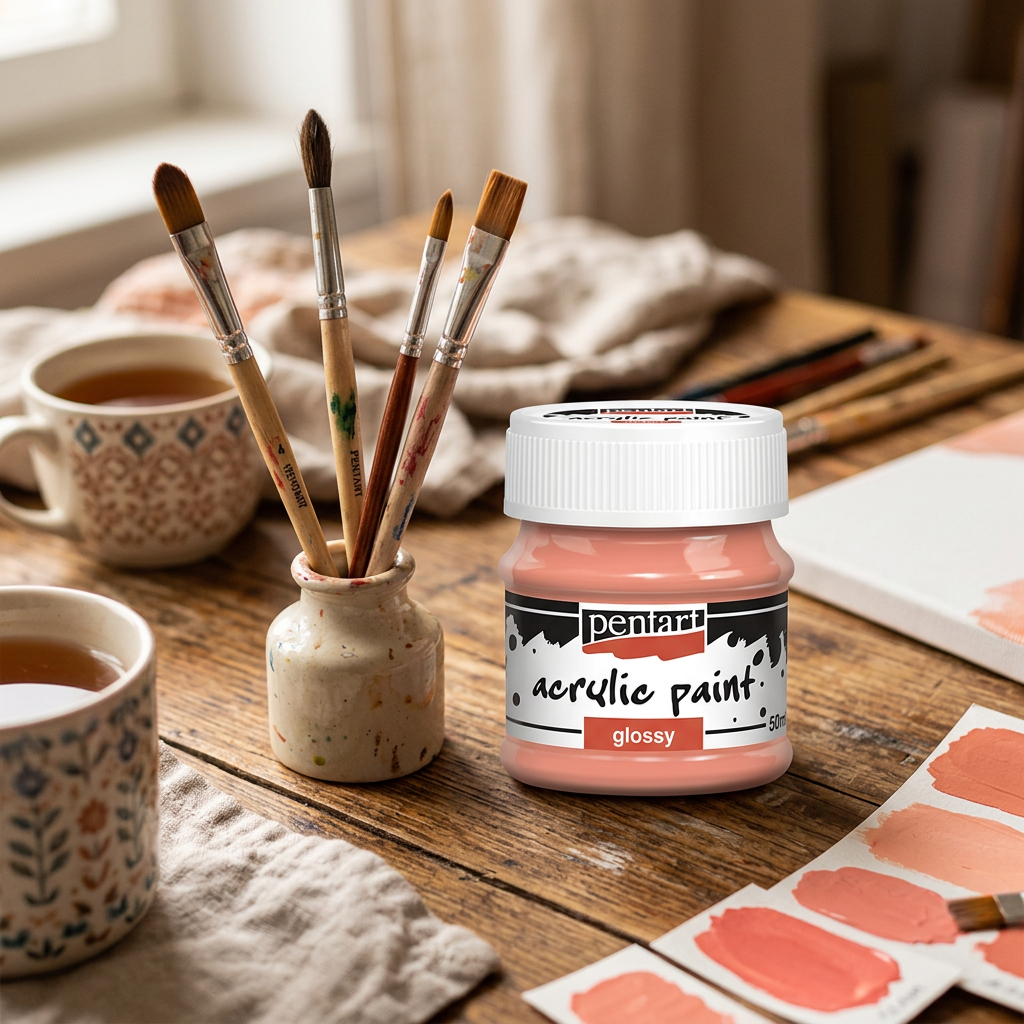 Akrylová barva lesklá PENTART 50 ml LOSOSOVÁ