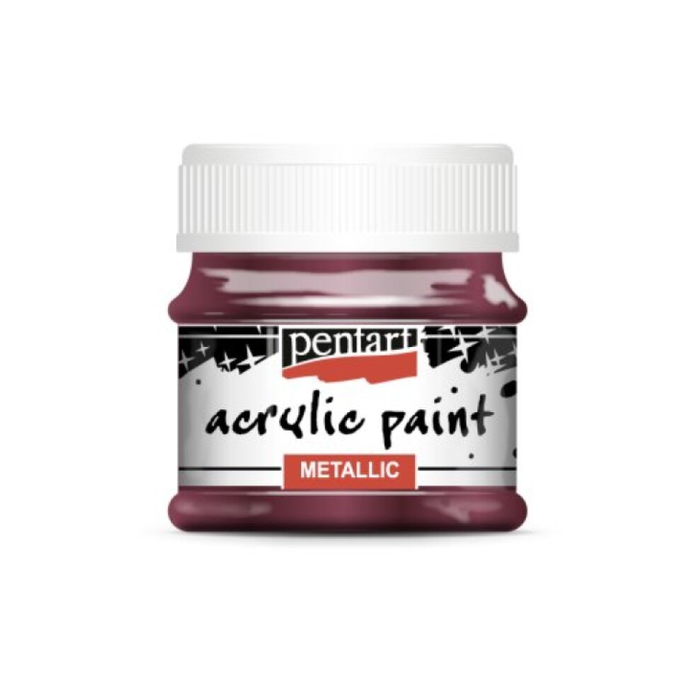 Akrylová barva metalická PENTART 50 ml ZLATOFIALOVÁ