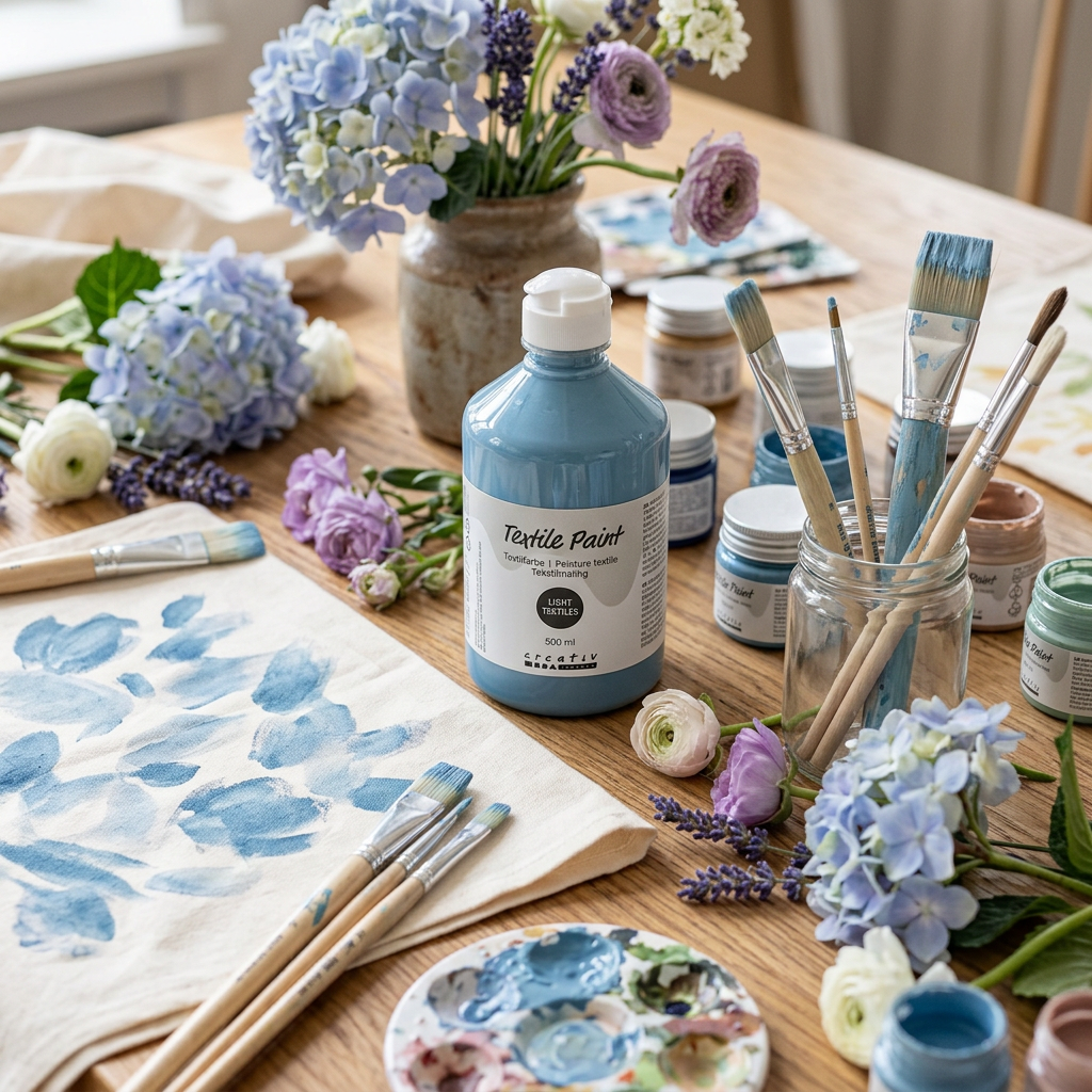Barva na textil CREATIV 500 ml HOLUBÍ MODRÁ