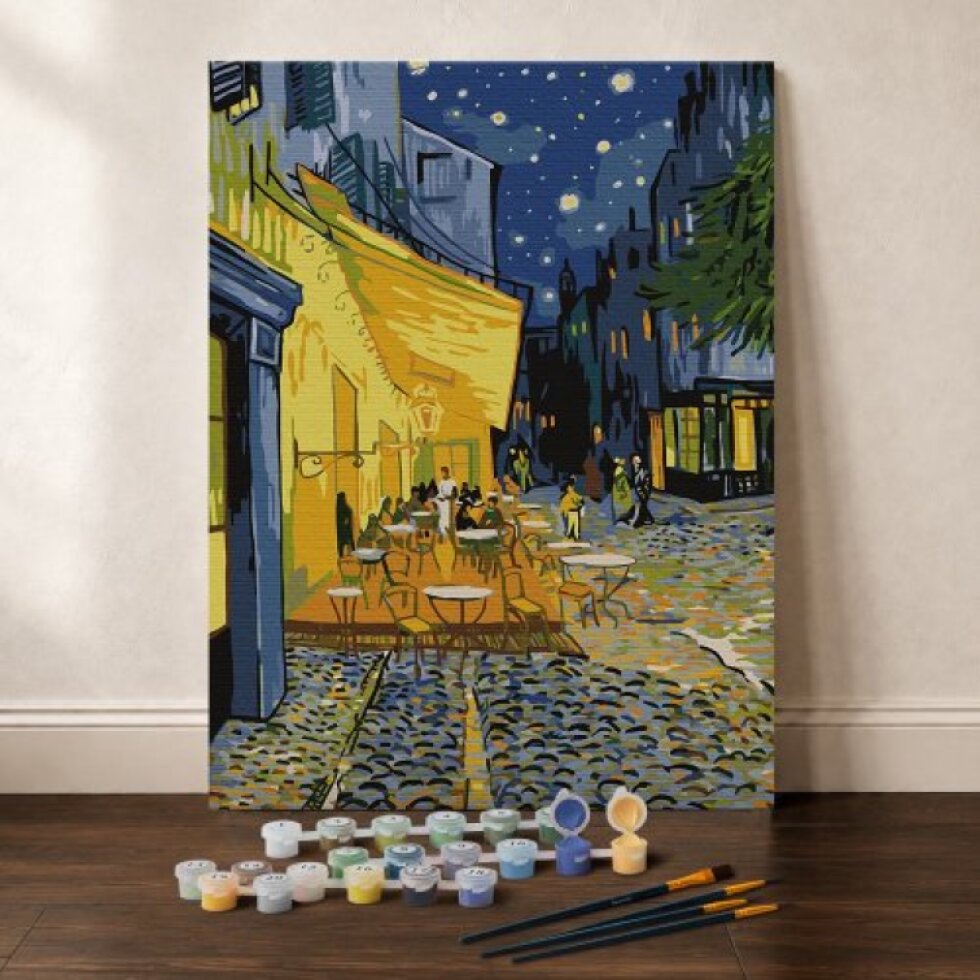 Malování podle čísel - TERASA KAVÁRNY V NOCI, VINCENT VAN GOGH 24.5 x 32.5 cm