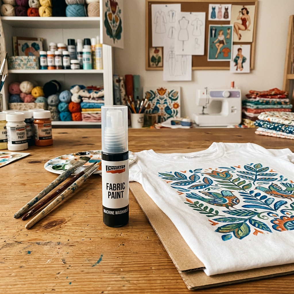 Barva na světlý a tmavý textil PENTART 20 ml ČERNÁ