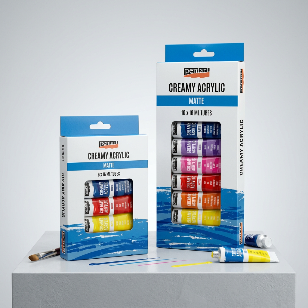 Sada krémová akrylová barva PENTART 6 x 16 ml