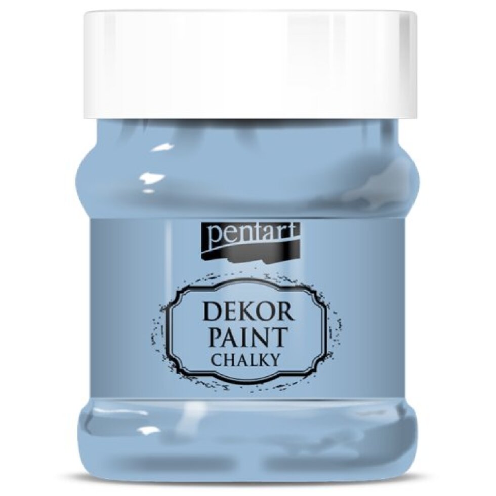 Křídová a dekorační barva PENTART 230 ml LEN MODRÁ