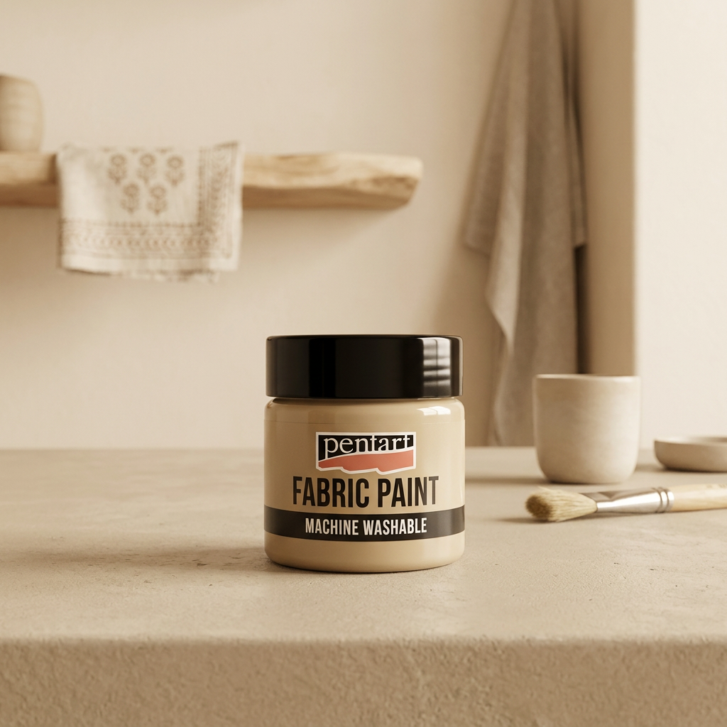 Barva na světlý a tmavý textil PENTART 50 ml OŘÍŠKOVÁ
