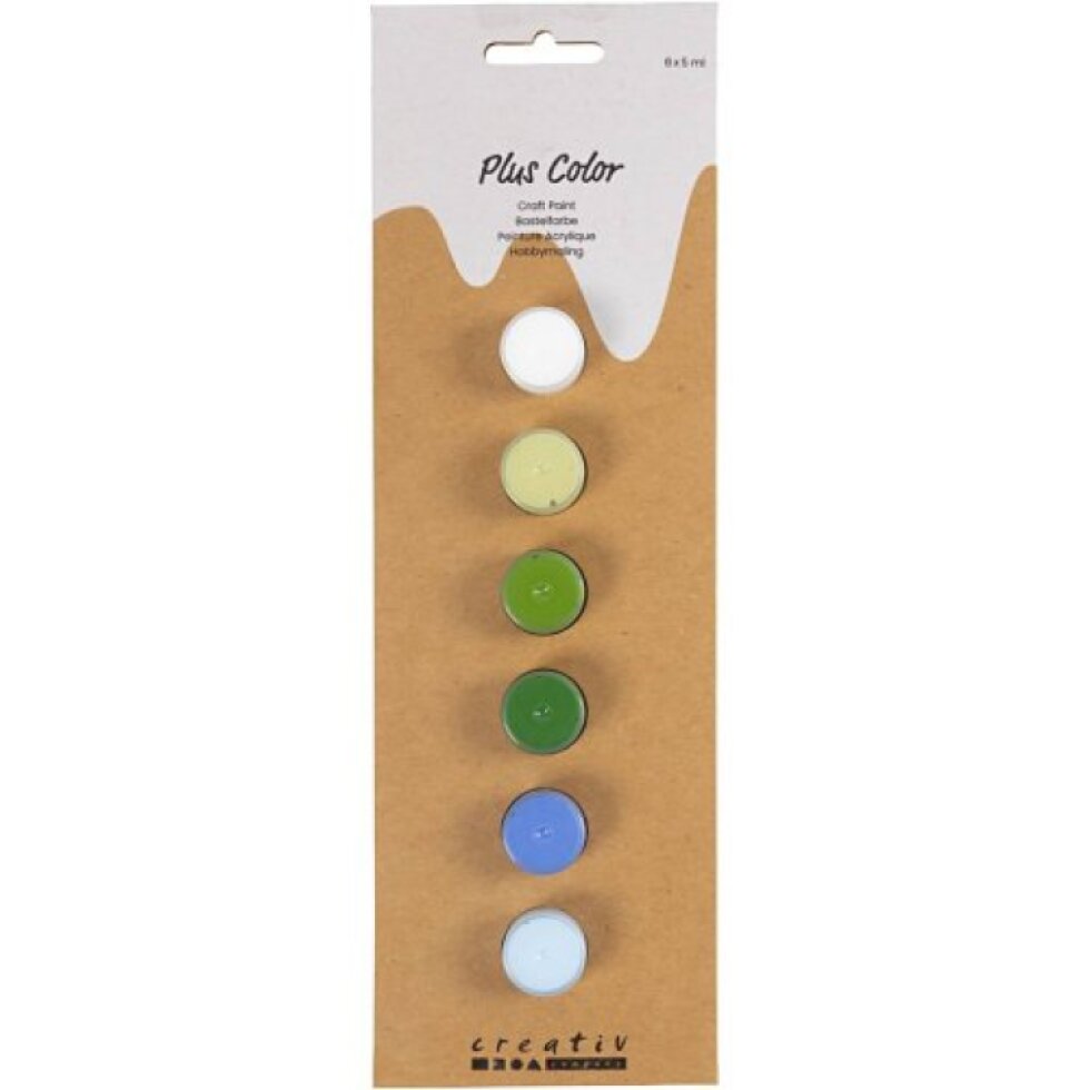 Sada Akrylová barva Plus Color 6x5 ml MODROZELENÉ ODSTÍNY