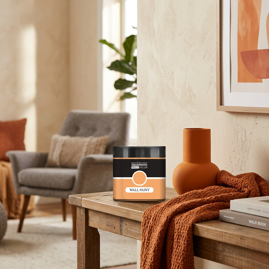Barva na zeď WALL DECOR 500 ml SVĚTLÁ ORANŽOVÁ