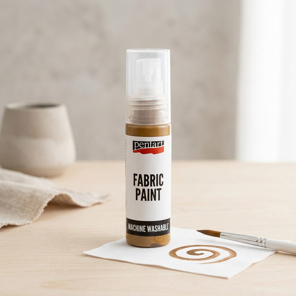 Barva na světlý a tmavý textil PENTART 20 ml OŘÍŠKOVÁ