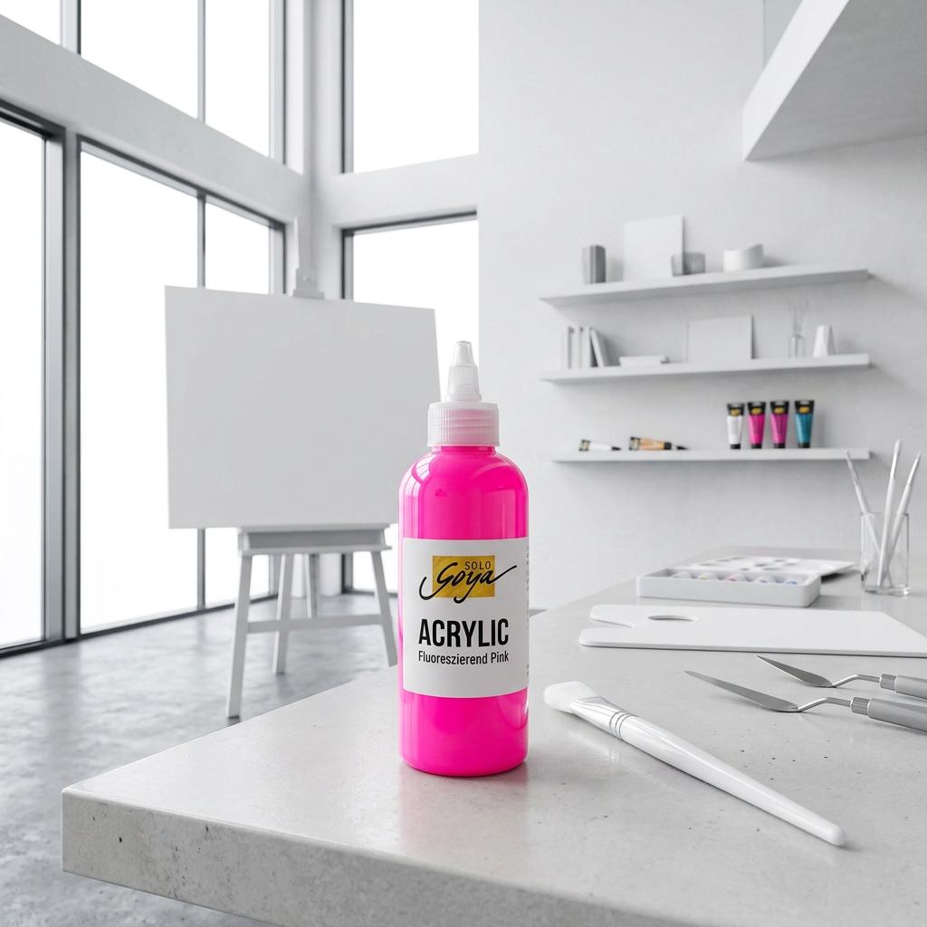 Akrylová barva SOLO GOYA 100 ml FLUORESCENČNÍ RŮŽOVÁ