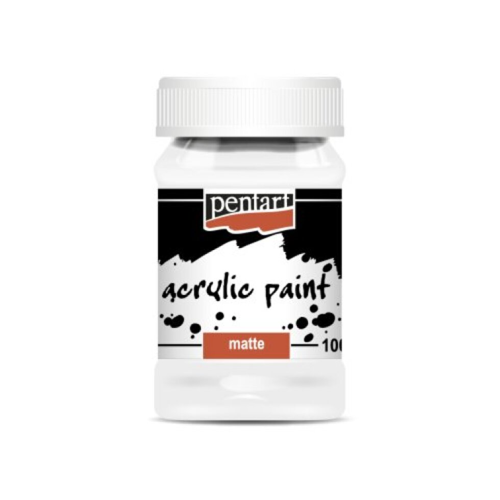Akrylová barva matná PENTART 100 ml TITANOVÁ BÍLÁ