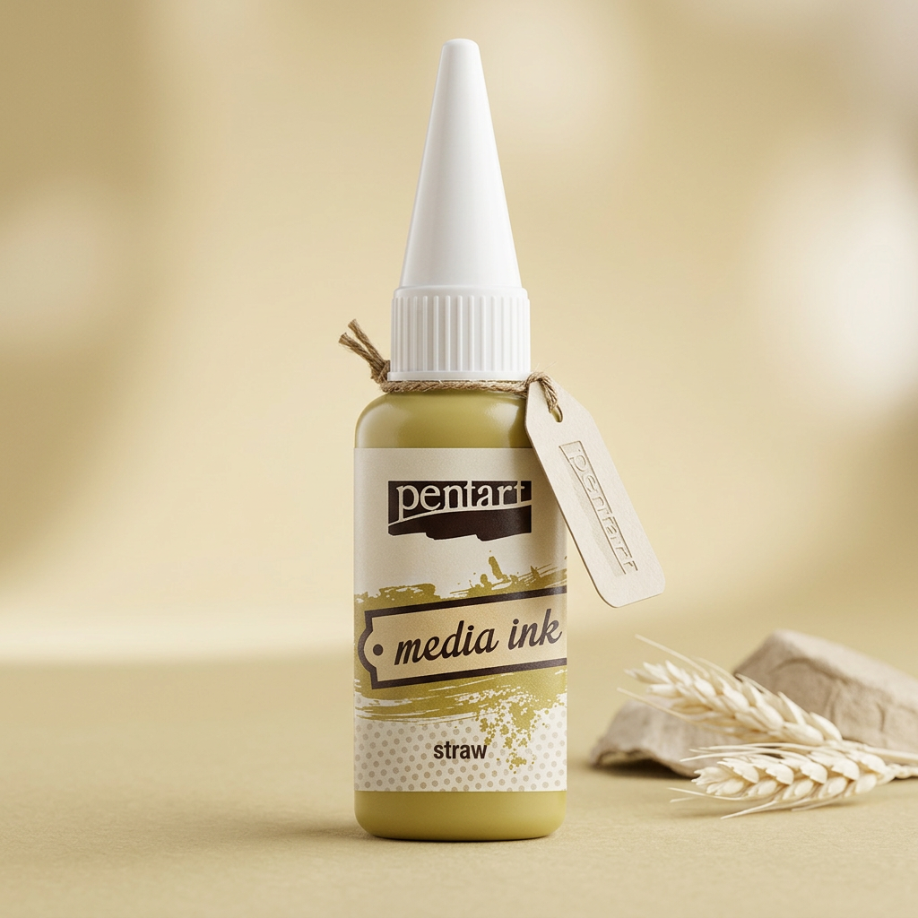 Alkoholový inkoust MEDIA INK PENTART 20 ml SLÁMOVÁ
