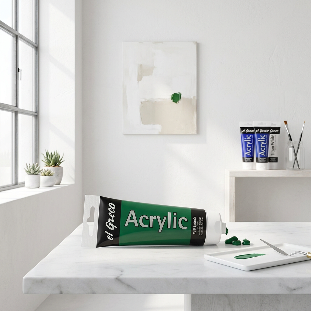 Akrylová barva EL GRECO 75 ml LISTOVÁ ZELENÁ