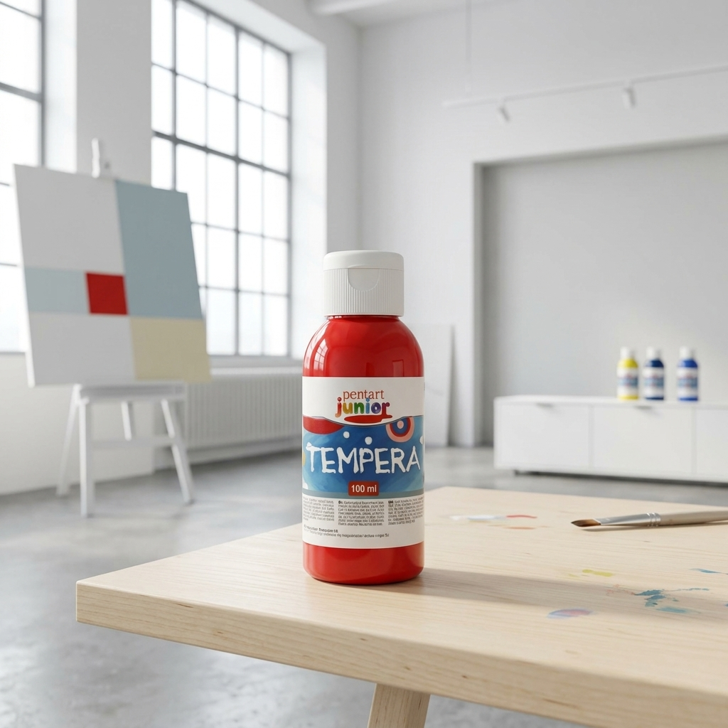 Temperová barva Junior PENTART 100 ml OHNIVÁ ČERVENÁ