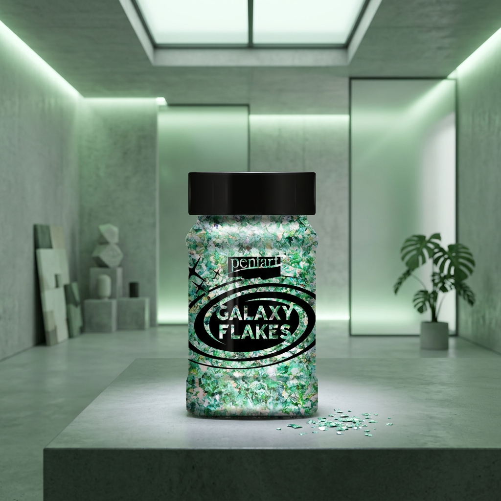 Galaxy vločky PENTART 15 g ZEMĚ ZELENÁ