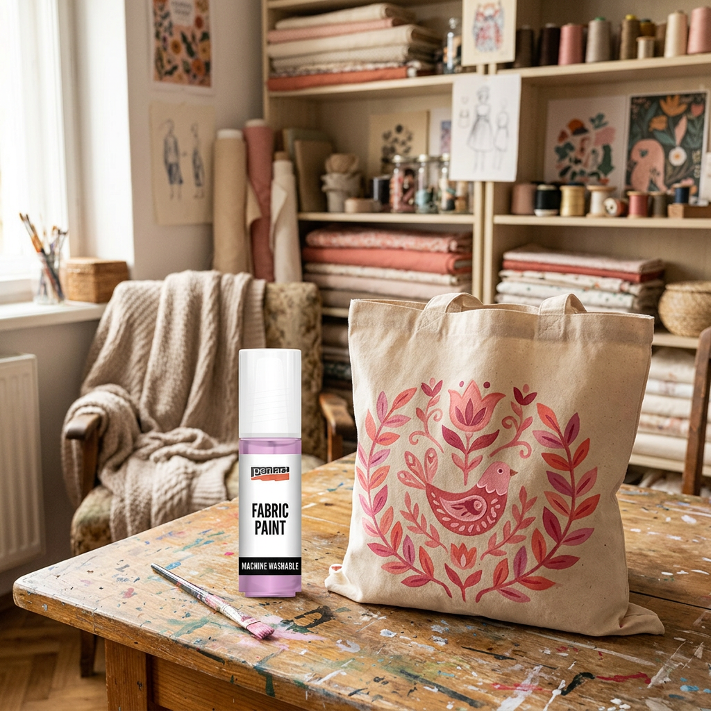 Barva na světlý a tmavý textil PENTART 20 ml RŮŽOVÁ