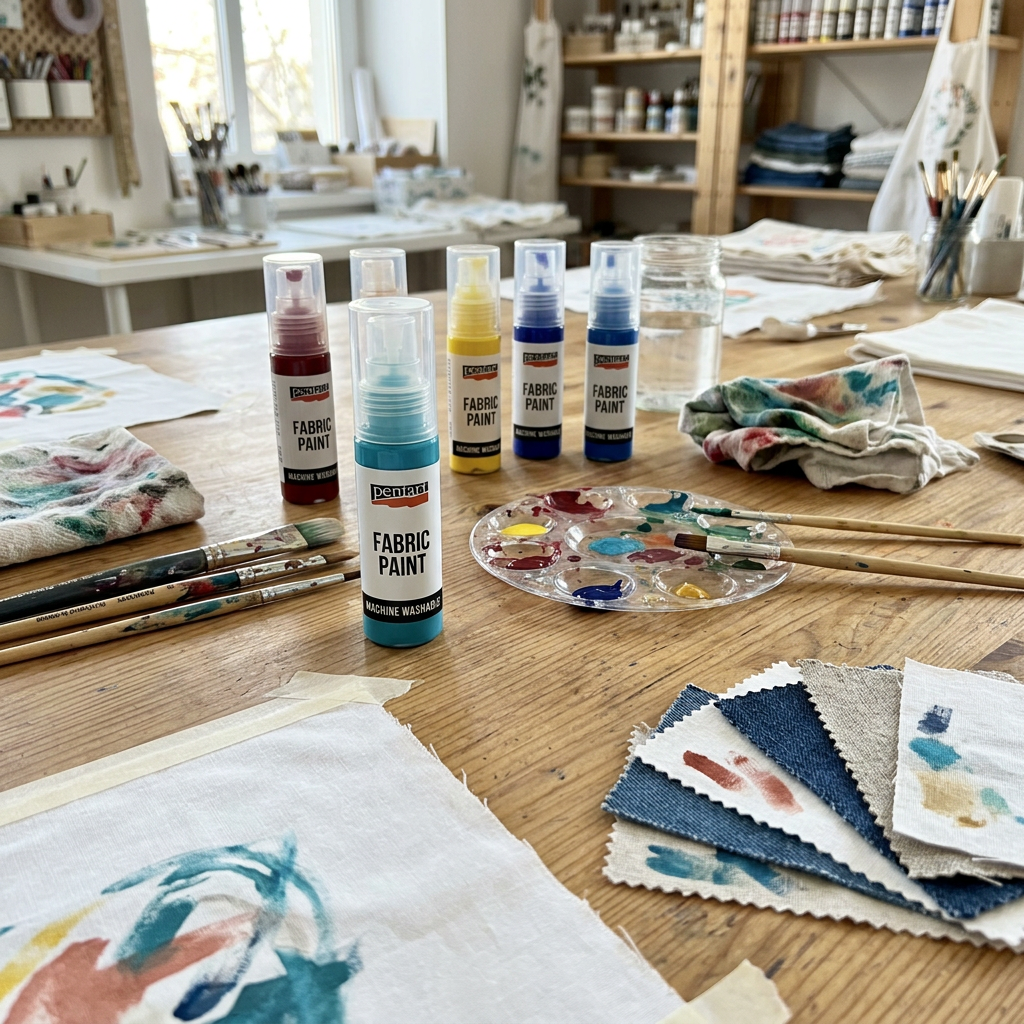 Barva na světlý a tmavý textil PENTART 20 ml TYRKYSOVÁ MODRÁ