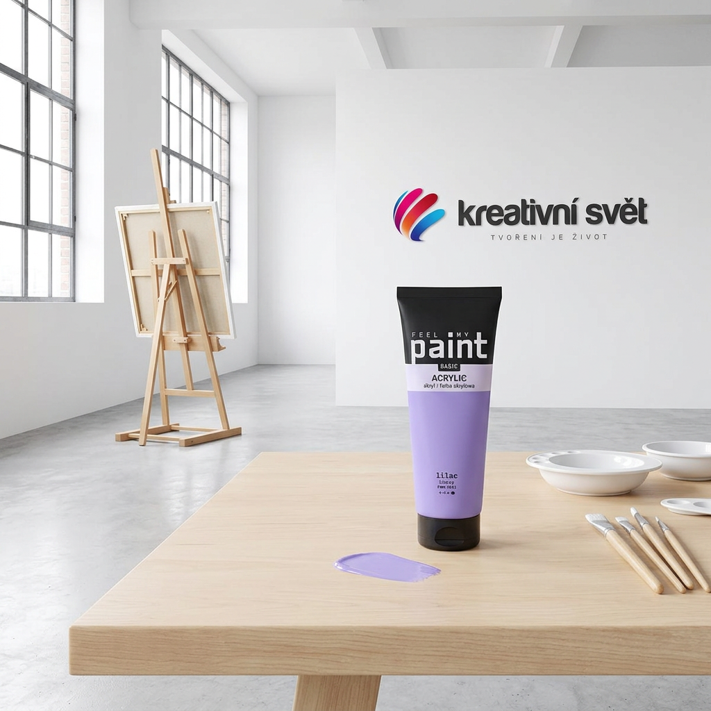 Akrylová barva FeelMyPaint 120 ml LILA - certifikace o bezpečnosti dětských hraček