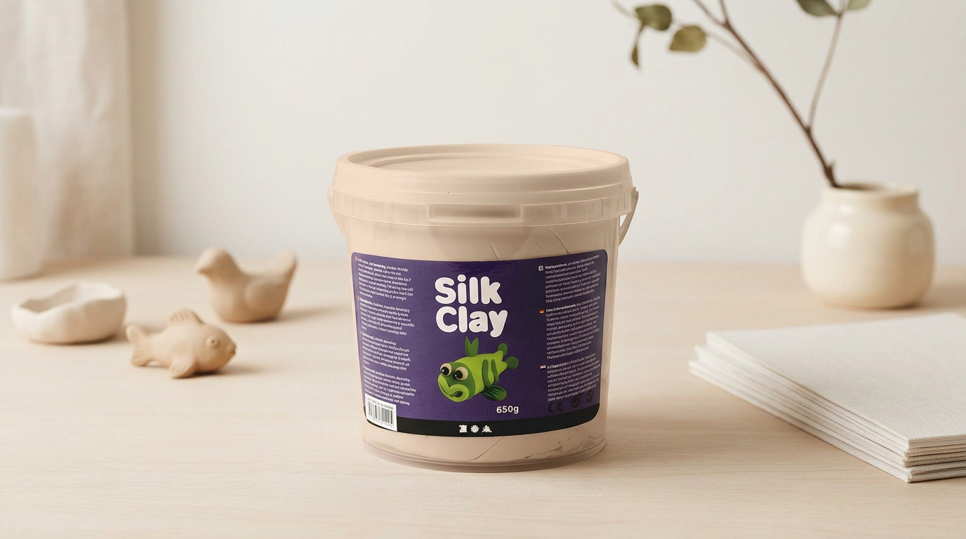 Samotvrdnoucí modelovací lehká hmota Silk Clay SVĚTLÁ BÉŽOVÁ 650 g