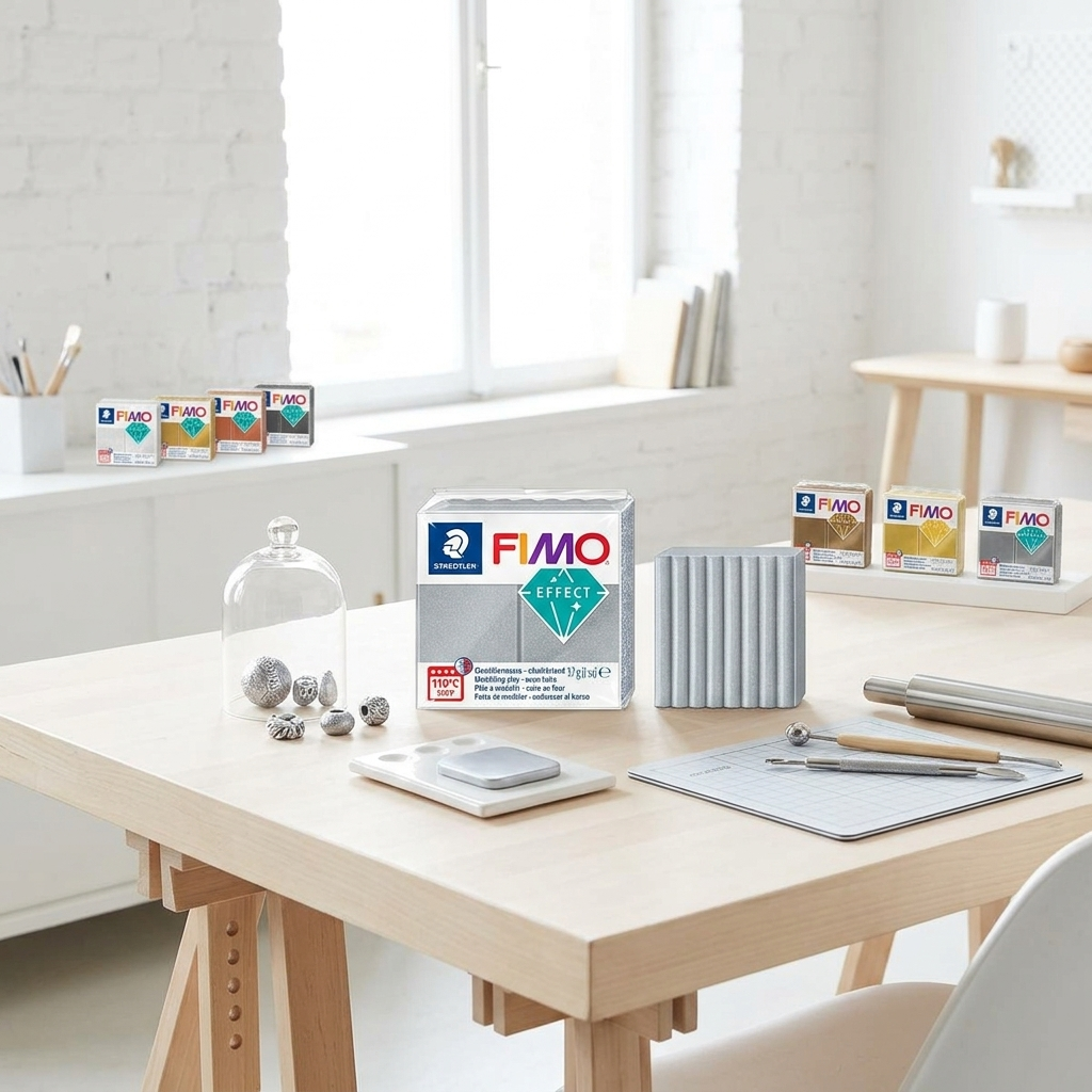 FIMO efekt 57g METALICKÁ STŘÍBRNÁ