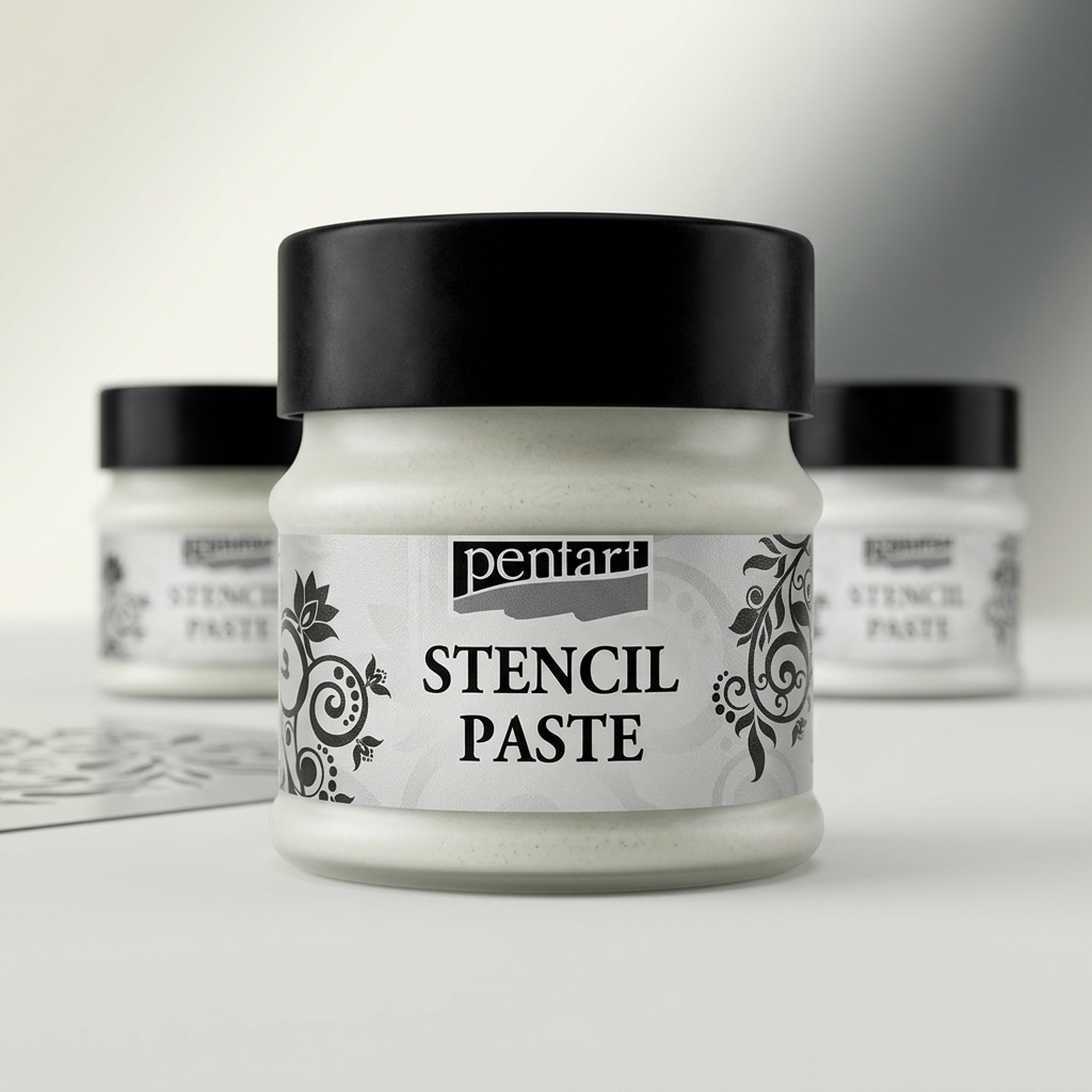 Šablonová pasta perleťová PENTART 50 ml LEDOVÝ KVĚT