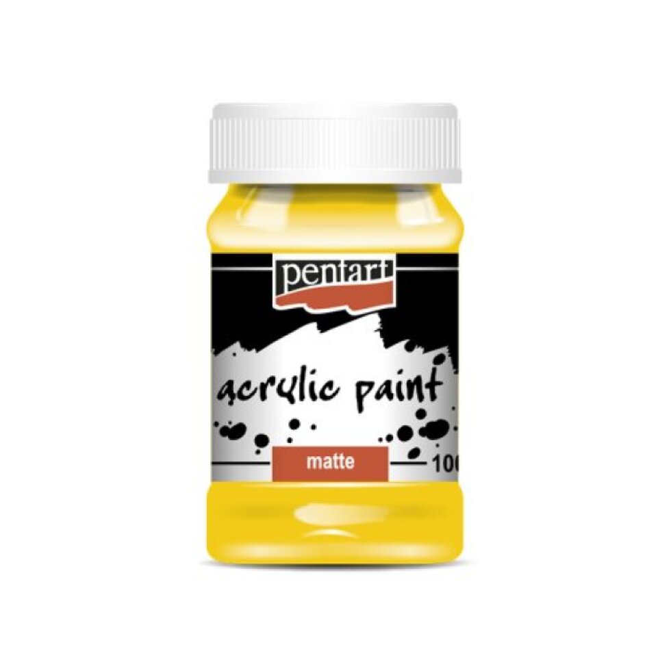 Akrylová barva matná PENTART 100 ml SLUNEČNÍ ŽLUTÁ