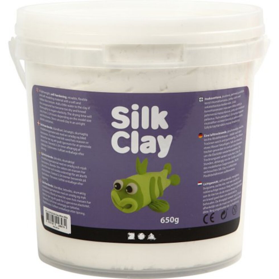 Samotvrdnoucí modelovací lehká hmota Silk Clay BÍLÁ 650 g