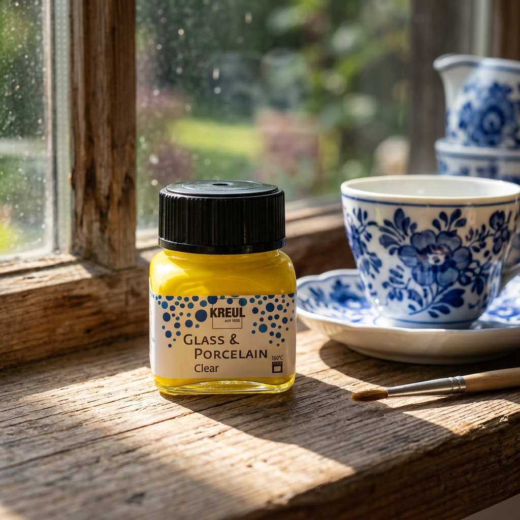 Barva na sklo a porcelán KREUL clear 20 ml SLUNEČNÍ ŽLUTÁ