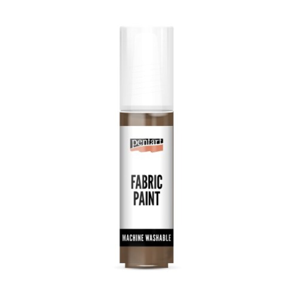 Barva na světlý a tmavý textil PENTART 20 ml HNĚDÁ