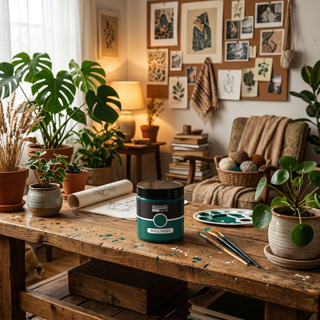 Barva na zeď WALL DECOR 500 ml SMARAGDOVÁ ZELENÁ
