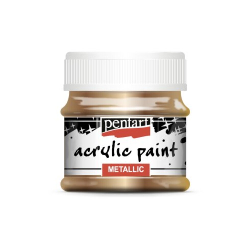 Akrylová barva metalická PENTART 50 ml MOSAZ