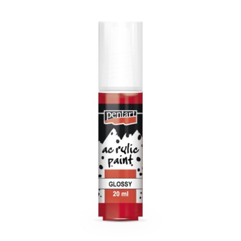 Akrylová barva lesklá PENTART 20 ml LIPSTICK ČERVENÁ