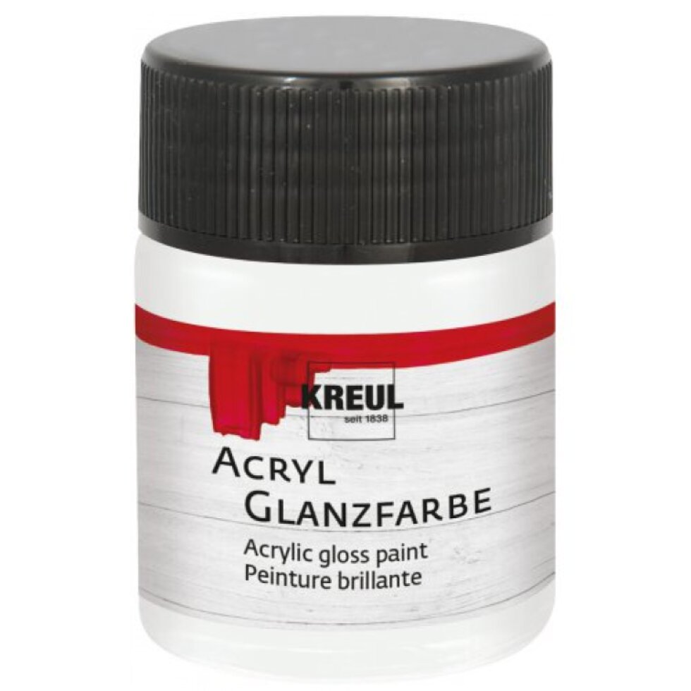 Akrylová barva lesklá KREUL 50 ml BÍLÁ