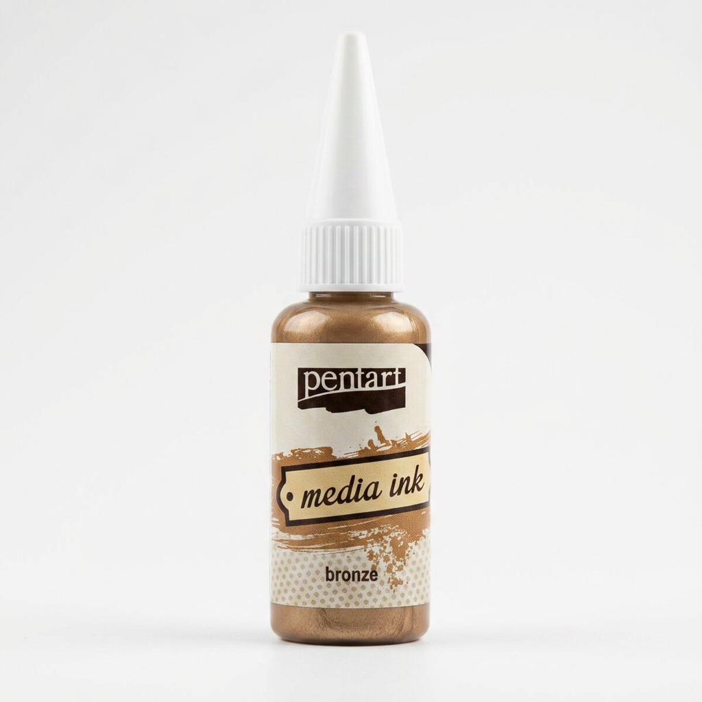 Alkoholový inkoust MEDIA INK PENTART 20 ml BRONZOVÁ