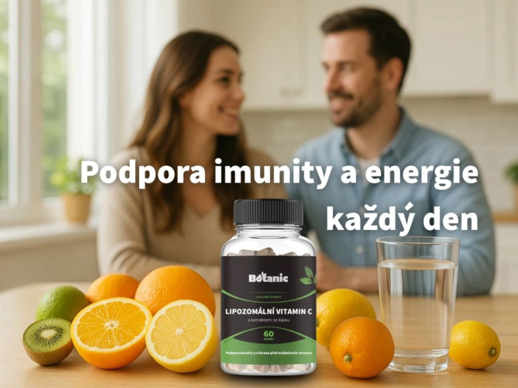 Lipozomální Vitamín C - s extraktem šípku v kapslích