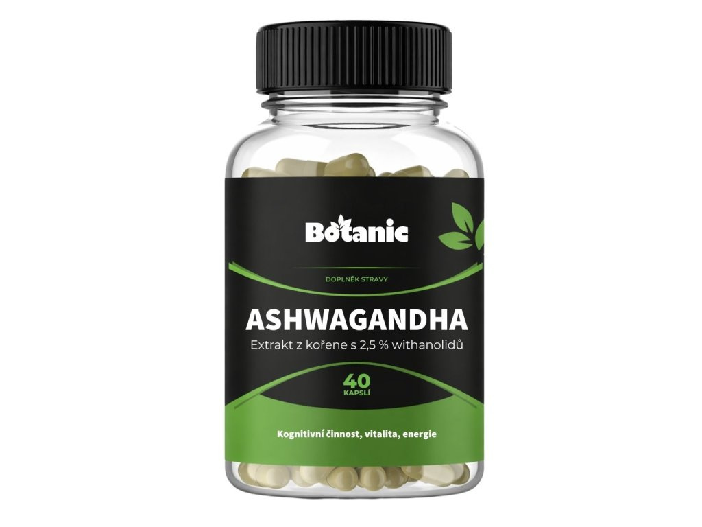Ashwagandha (Ašvaganda) - Extrakt z kořene s 2,5 % withanolidů v kapslích