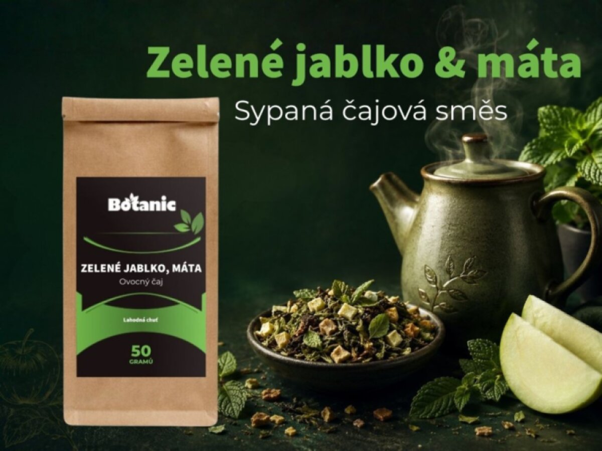 Zelené jablko, máta - Ovocný čaj