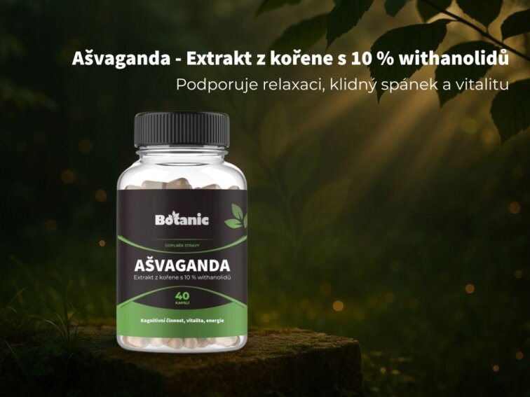Ašvaganda - Extrakt z kořene s 10 % withanolidů v kapslích