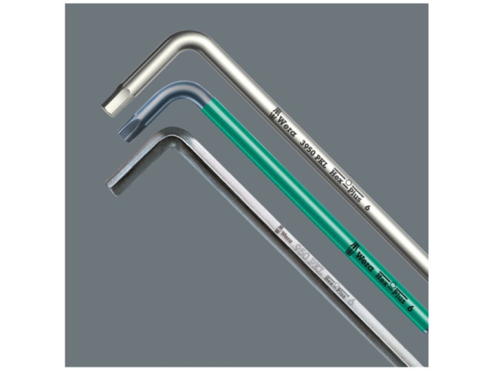 Wera 021909 Zástrčné kľúče inbus 950/9 Hex-Plus 2, chrómované (Sada 9 dielov)