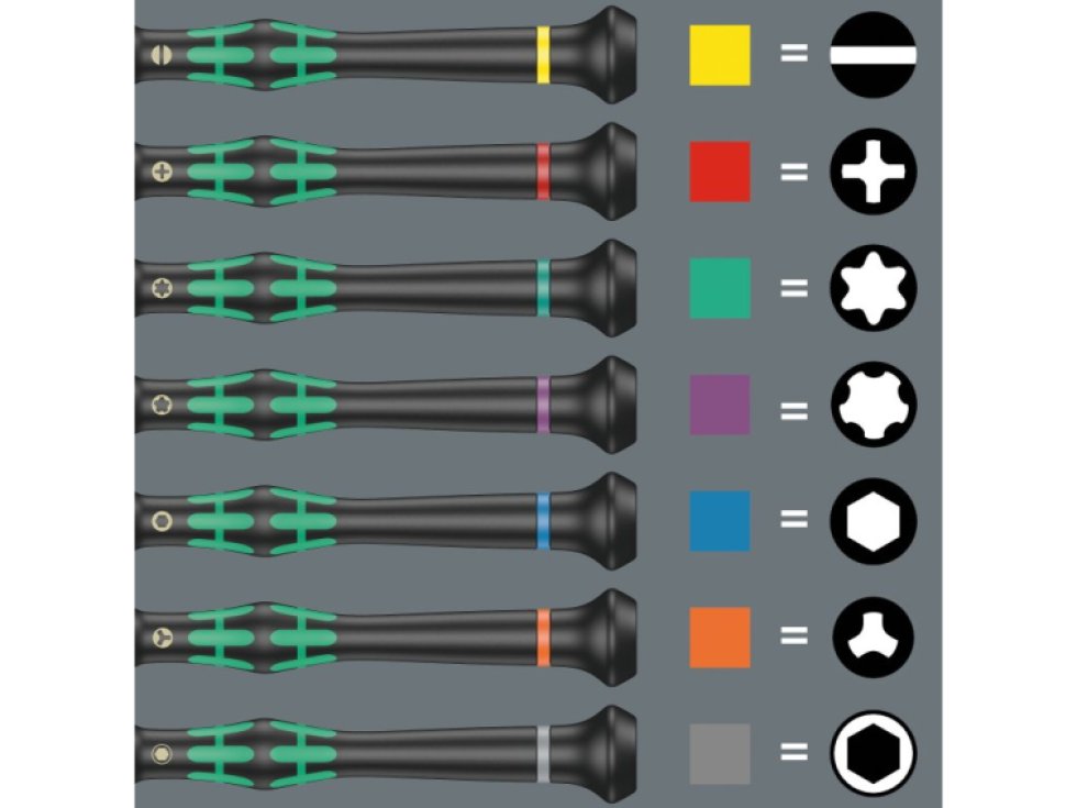 Wera 073675 Skrutkovače pre elektroniku Kraftform Micro 12 Universal 1 (Sada 12 dielov)