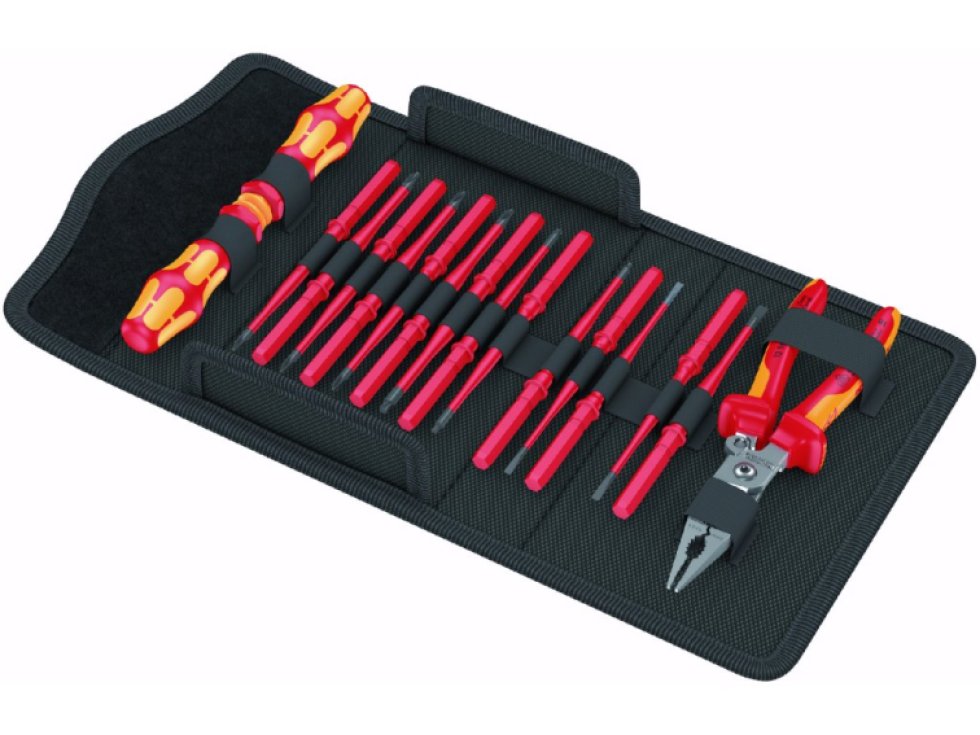 Elektrikárske skrutkovače Kraftform Kompakt VDE 17 extra slim 1, 16 dielny, Wera 05136027001