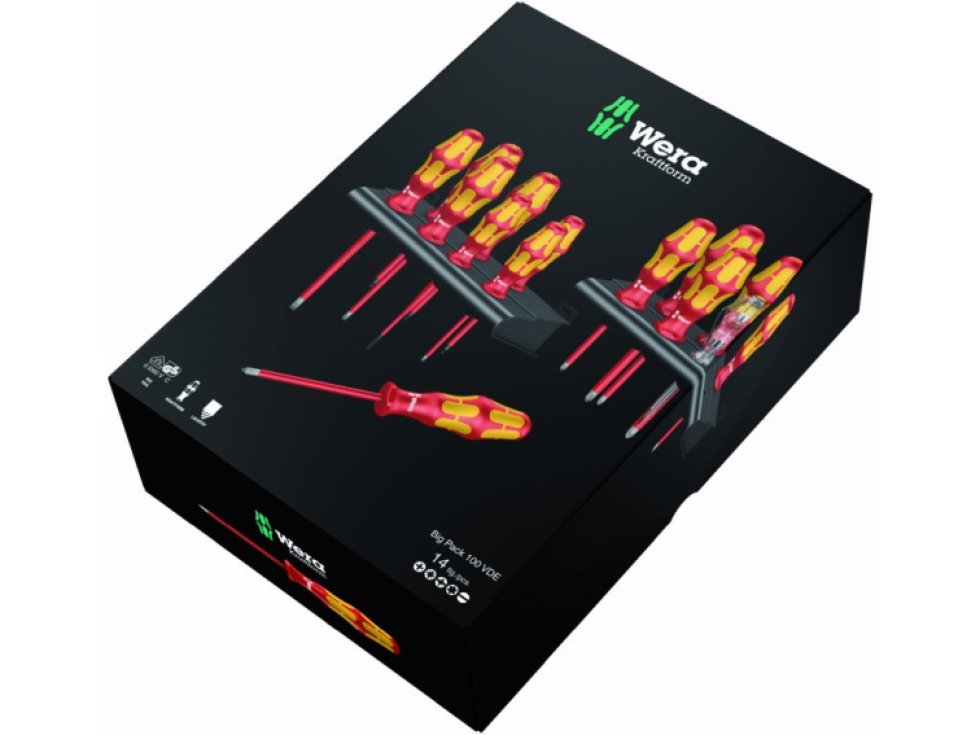 Wera 105631 sada skrutkovačov Kraftform Big Pack 100 VDE 14 dielna