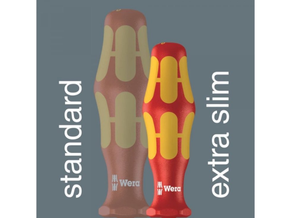 Wera 135961 Elektrikárske skrutkovače Kraftform Plus VDE 160 iSS/7, izolovaé, extra zúžené (Sada 7 dielov)