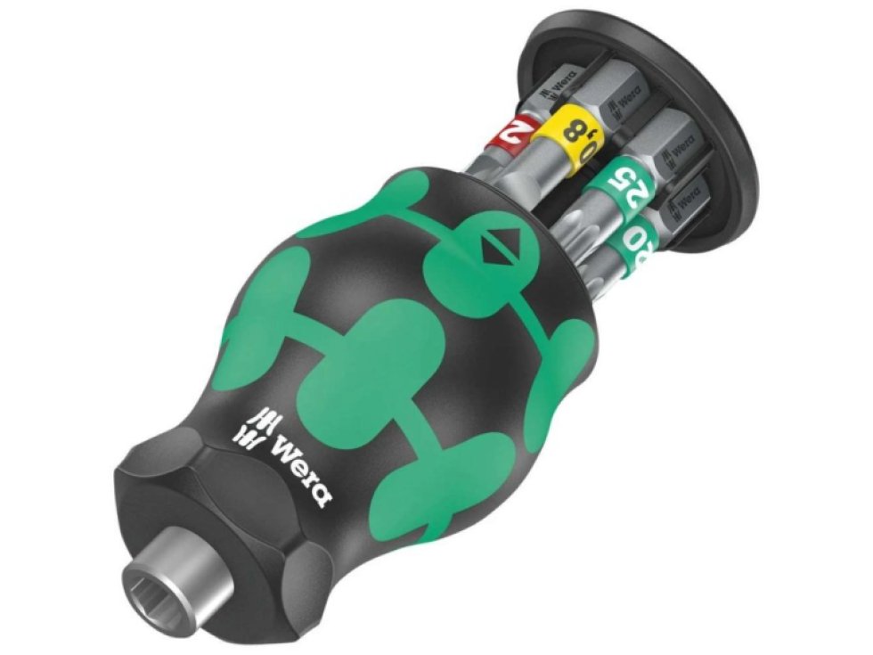 Wera 135817 Vianočný držiak bitov Kraftform Kompakt Stubby so zásobníkom 1 Christmas 2024 (Sada 6 dielov)