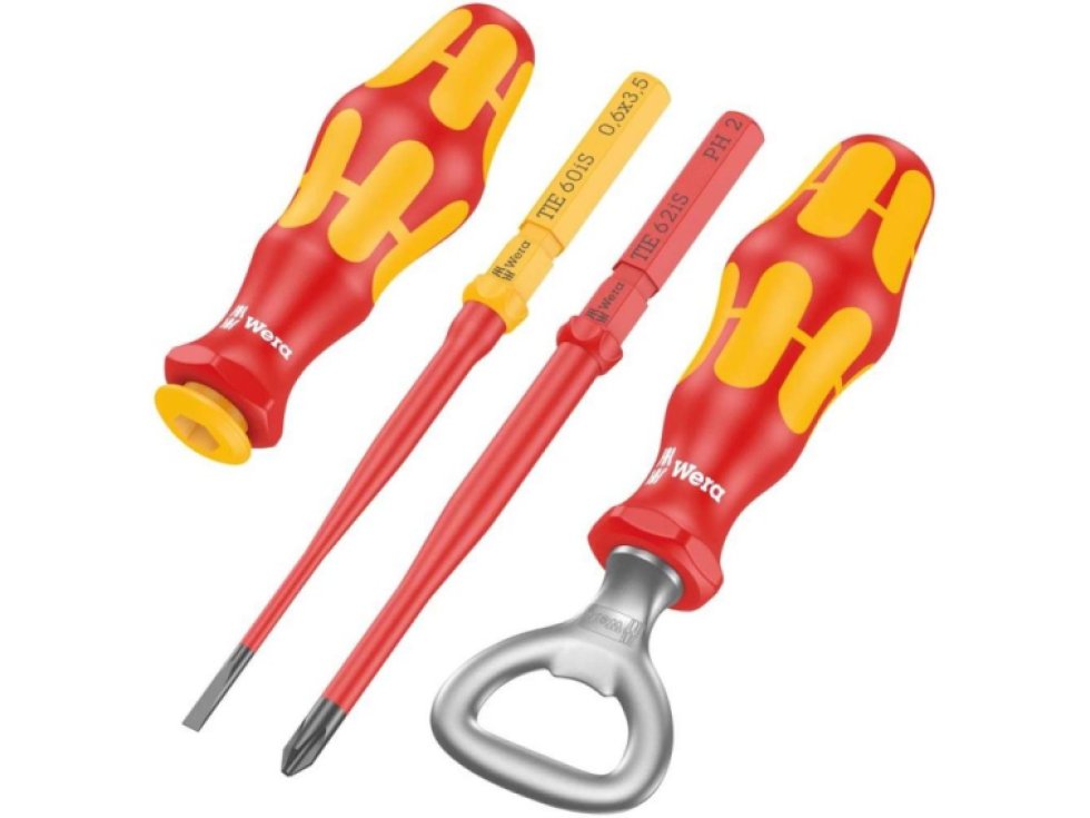 Wera 135816 Vianočná rukoväť Kraftform Kompakt VDE Christmas 2024 s výmennými čepeľami (Sada 4 diely)